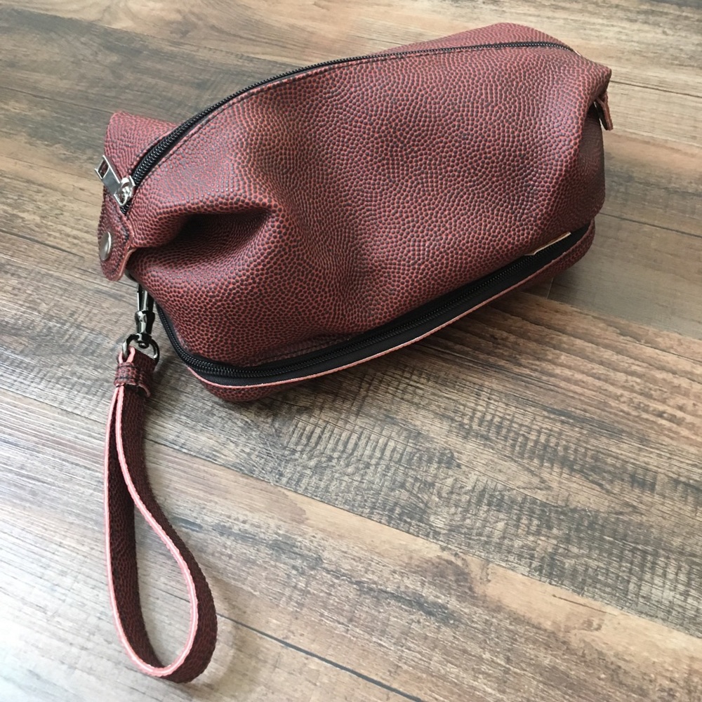 Football Toiletry Pouch Real Football Material